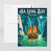 Carte Postale Baie d'Along Viêt Nam (Devant / Derrière)