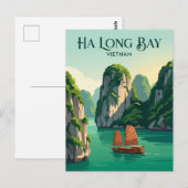 Carte Postale Baie d'Along Viêt Nam (Devant / Derrière)