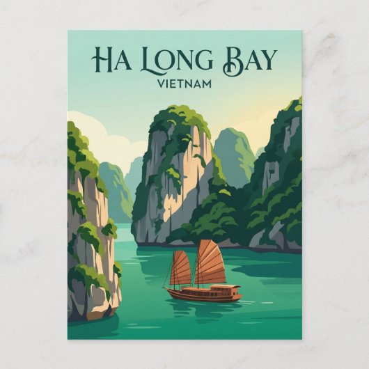 Carte Postale Baie d'Along Viêt Nam (Devant)