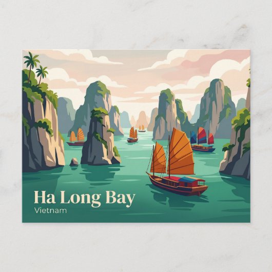 Carte Postale Baie d'Along Viêt Nam (Devant)