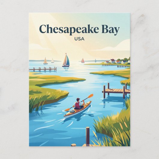 Carte Postale Baie de Chesapeake États-Unis (Devant)