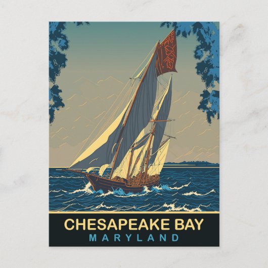 Carte Postale Baie de Chesapeake, Maryland, Voyage (Devant)