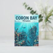 Carte Postale Baie de Coron Philippines (Debout devant)