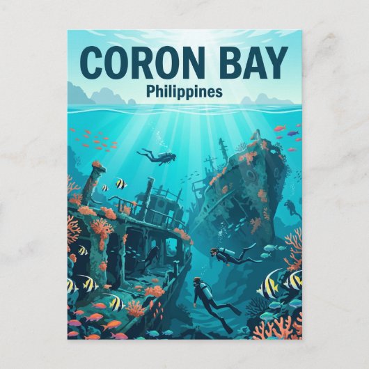 Carte Postale Baie de Coron Philippines (Devant)