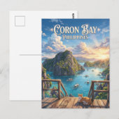Carte Postale Baie de Coron Philippines (Devant / Derrière)