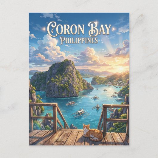 Carte Postale Baie de Coron Philippines (Devant)