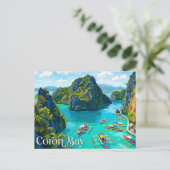 Carte Postale Baie de Coron Philippines (Debout devant)