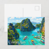 Carte Postale Baie de Coron Philippines (Devant / Derrière)