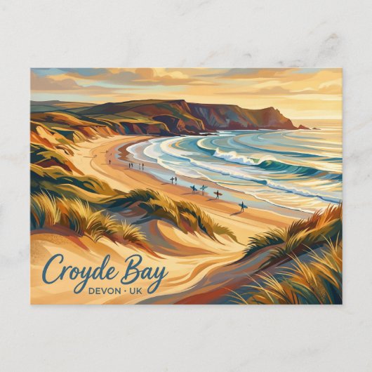 Carte Postale Baie de Croyde Royaume-Uni (Devant)
