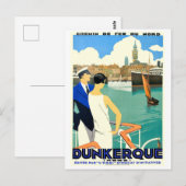 Carte Postale Baie de Dunkerque, France, couple en bateau, vinta (Devant / Derrière)