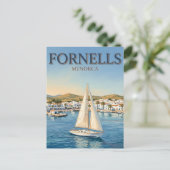 Carte Postale Baie de Fornells Espagne (Debout devant)
