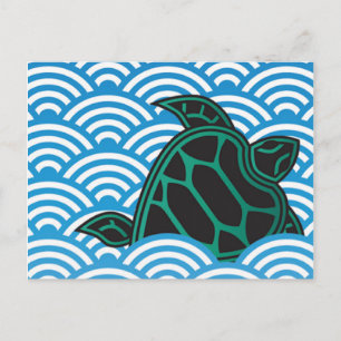 Carte Postale Baie de Hanauma Hawaii Tortue