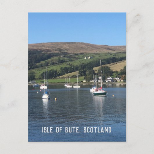 Carte Postale Baie de Kames, île de Bute, Écosse (Devant)