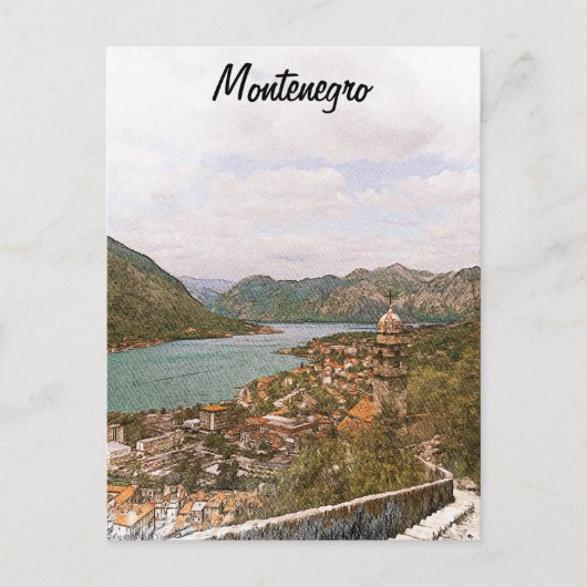 Carte Postale Baie de Kotor (Devant)