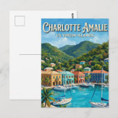 Carte Postale Baie de Magens Charlotte Amalie Îles Vierges améri (Devant / Derrière)