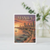 Carte Postale Baie de Manille Philippines (Debout devant)