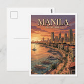 Carte Postale Baie de Manille Philippines (Devant / Derrière)