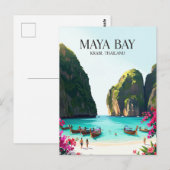 Carte Postale Baie de Maya Thaïlande (Devant / Derrière)