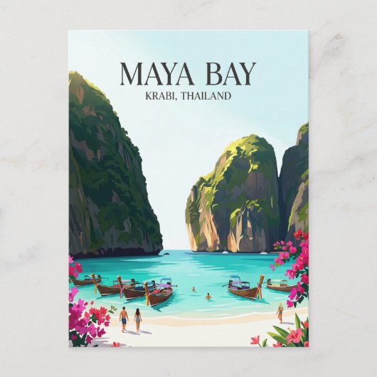 Carte Postale Baie de Maya Thaïlande (Devant)