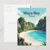 Carte Postale Baie de Maya Thaïlande (Devant / Derrière)