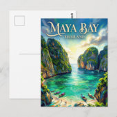 Carte Postale Baie de Maya Thaïlande (Devant / Derrière)