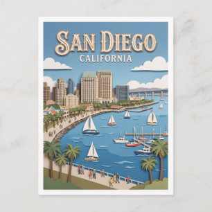 Carte Postale Baie de San Diego Californie