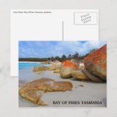 Carte Postale baie des feux plage de granit (Devant / Derrière)