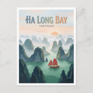 Carte Postale Baie d'Halong Viêt Nam