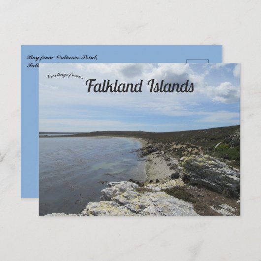 Carte Postale Baie d'Ordinance Point îles Malouines (Devant / Derrière)