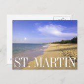 Carte Postale Baie Longue Long Bay Beach, St. Martin (Devant / Derrière)