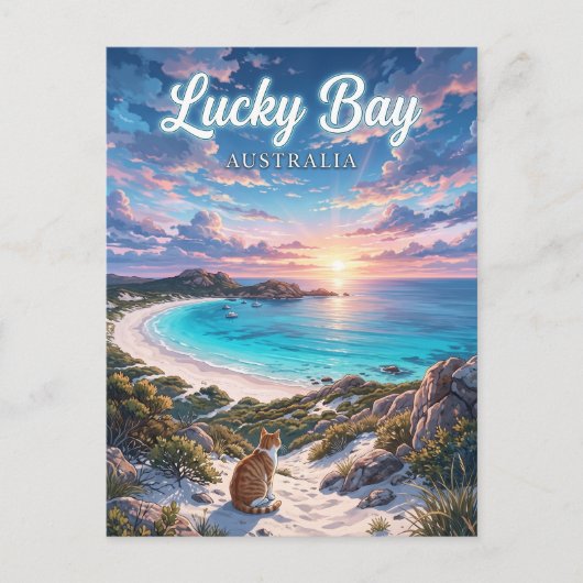 Carte Postale Baie Lucky Australie (Devant)