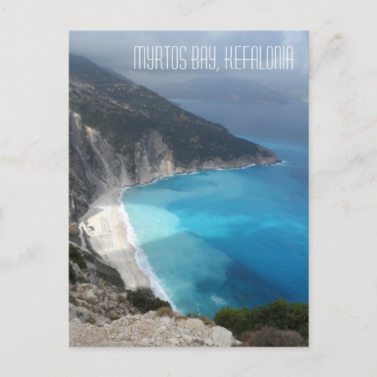 Carte Postale Baie myrtos Kefalonia Grèce (Devant)