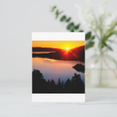 Carte Postale Baie verte le lac Tahoe de coucher du soleil (Debout devant)