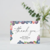 Carte Postale Baies aquarelles - merci (Debout devant)