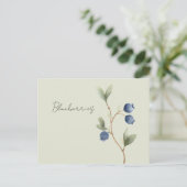 Carte Postale Baies Bleues Vertes Fruit (Debout devant)