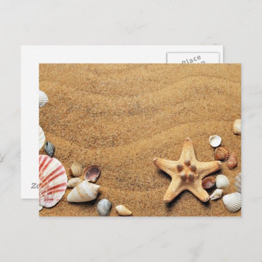 Carte Postale Baies De Sable De Plage (Devant / Derrière)