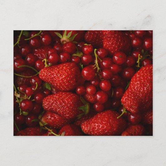 Carte Postale Baies rouges et fraises (Devant)