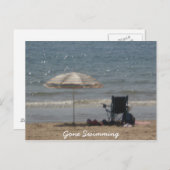 Carte Postale Baignade terminée (Devant / Derrière)