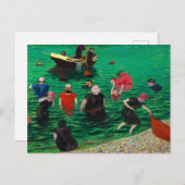 Carte Postale Baigneurs à Etretat, 1899 par Felix Vallotton (Devant / Derrière)
