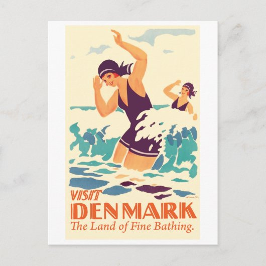 Carte Postale Baigneuses au Danemark (Devant)