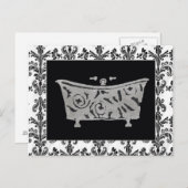 Carte Postale Baignoire et blanche (Devant / Derrière)