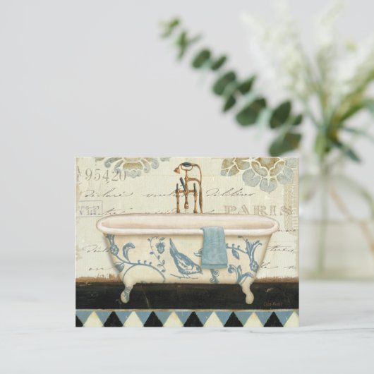 Carte Postale Baignoire vintage (Debout devant)