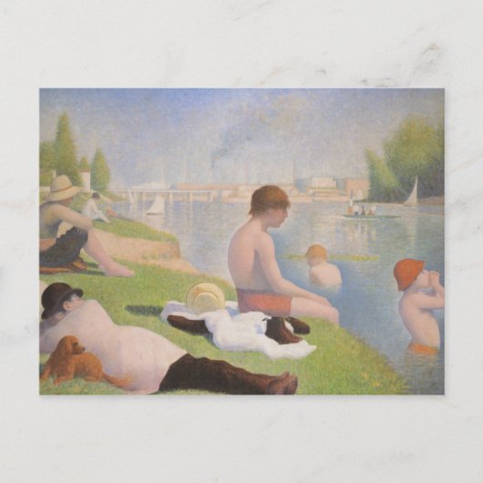Carte Postale Baignoires à Asnières par Georges Seurat (Devant)