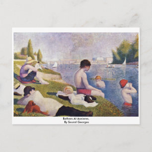 Carte Postale Baignoires À Asnières, Par Seurat Georges