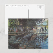 Carte Postale Baignoires à La Grenouillère par Claude Monet (Devant / Derrière)