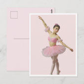 Carte Postale Bailarina con tutú rosa (Devant / Derrière)