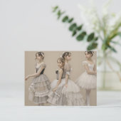 Carte Postale Bailarinas con trajes románticos (Debout devant)