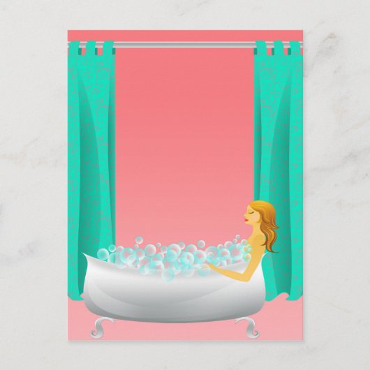 Carte Postale Bain à bulles (Devant)