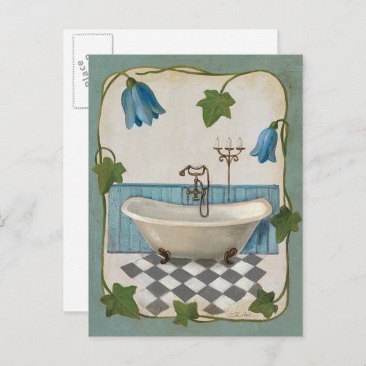 Carte Postale Bain à fleurs Bell (Devant / Derrière)