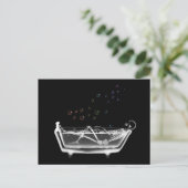 Carte Postale Bain à remous X-Ray Skeleton - Rainbow Bubbles (Debout devant)